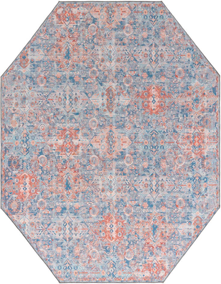 Detail image of 7' 7 x 7' 7 Washable Timeless Octagon Rug