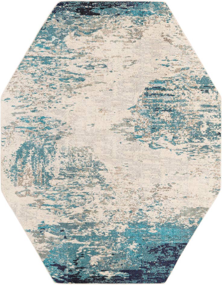Detail image of 7' 10 x 7' 10 Washable Vivid Octagon Rug
