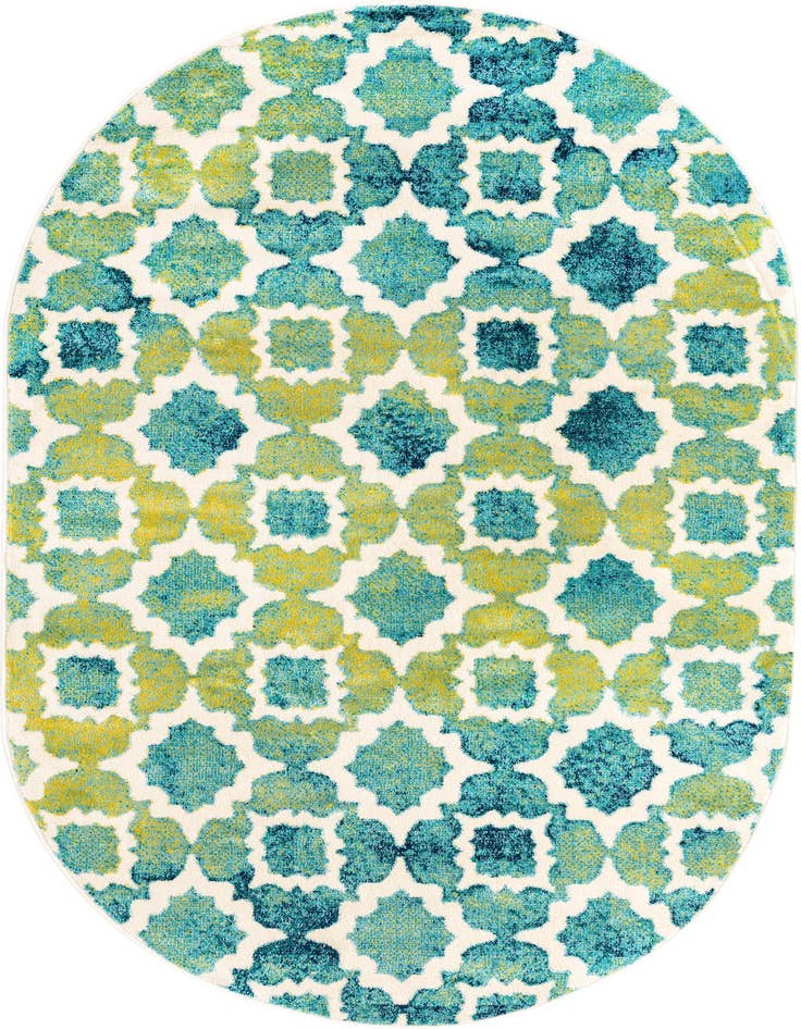 Detail image of 5' 3 x 8' Azalea Oval Rug