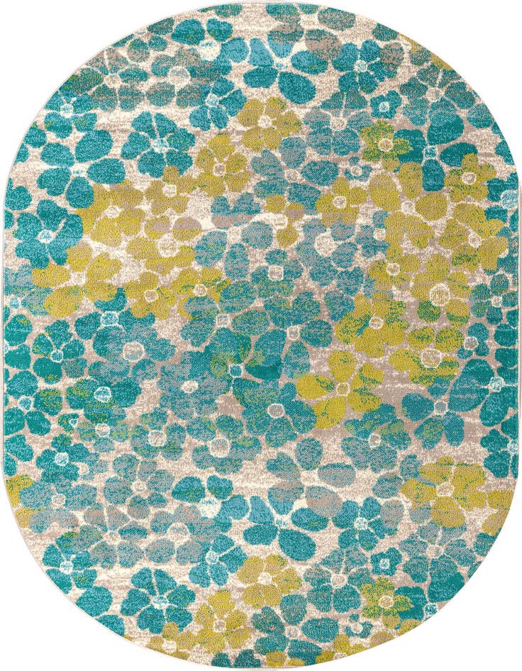 Detail image of 5' 3 x 8' Azalea Oval Rug