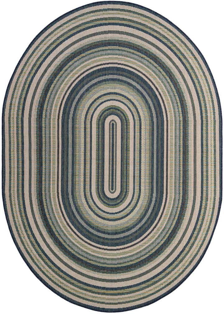 7' 10 x 10' Easy-Clean Baja Indoor / Outdoor Oval Rug