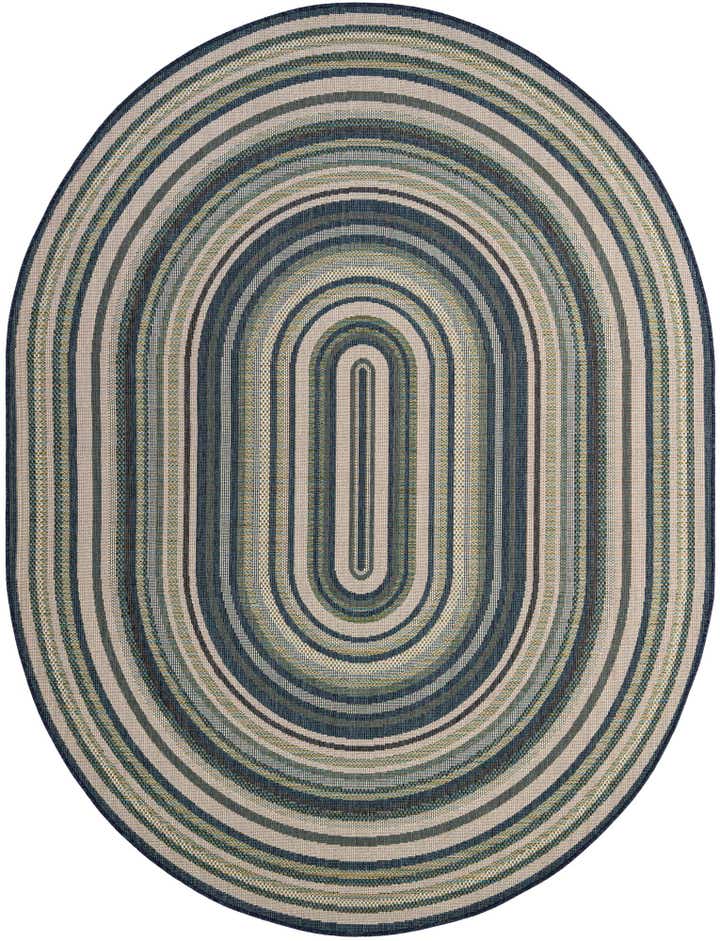 7' 10 x 10' Easy-Clean Baja Indoor / Outdoor Oval Rug