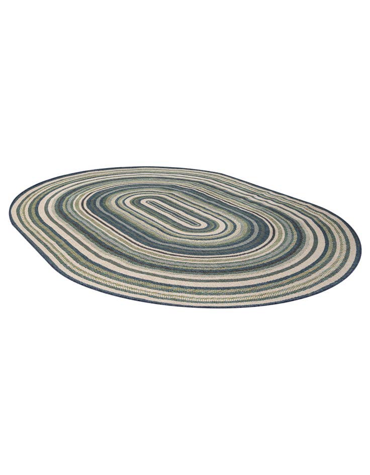 Detail image of 7' 10 x 10' Easy-Clean Baja Indoor / Outdoor Oval Rug