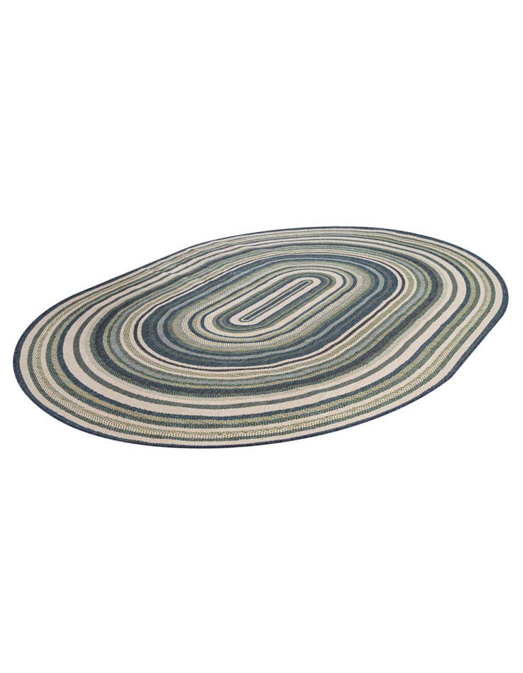 Detail image of 7' 10 x 10' Easy-Clean Baja Indoor / Outdoor Oval Rug