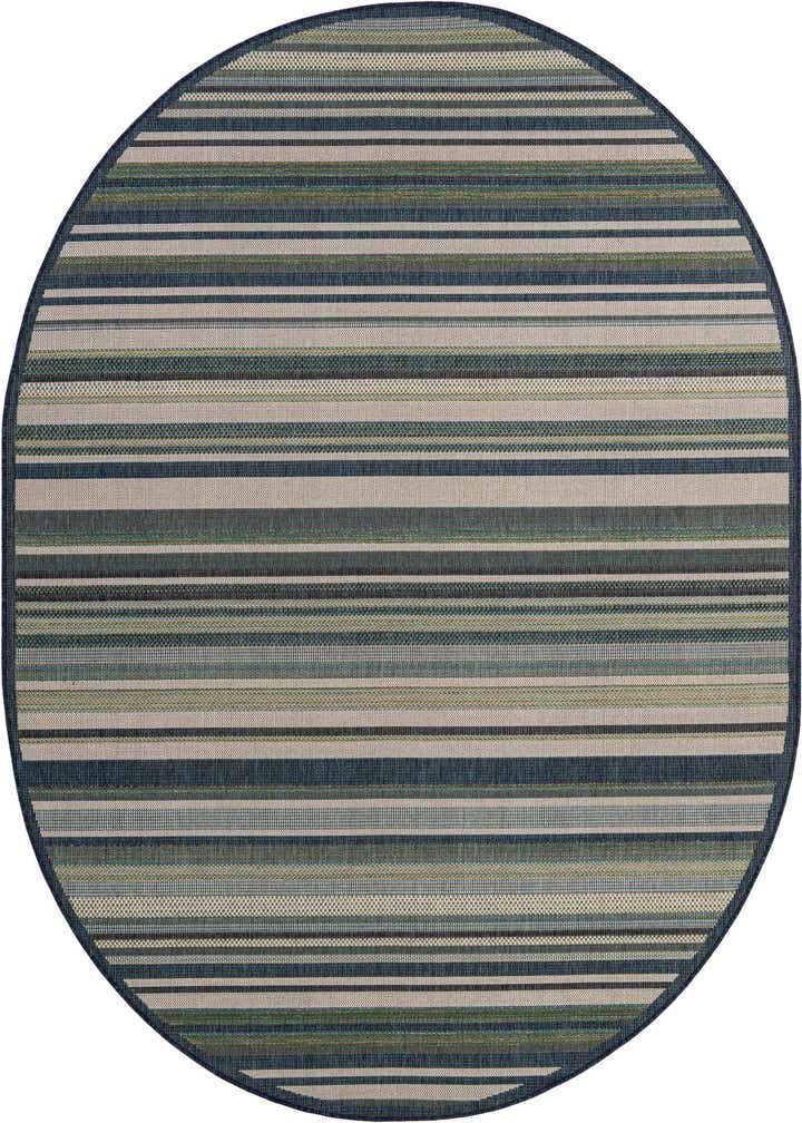 7' 10 x 10' Easy-Clean Baja Indoor / Outdoor Oval Rug