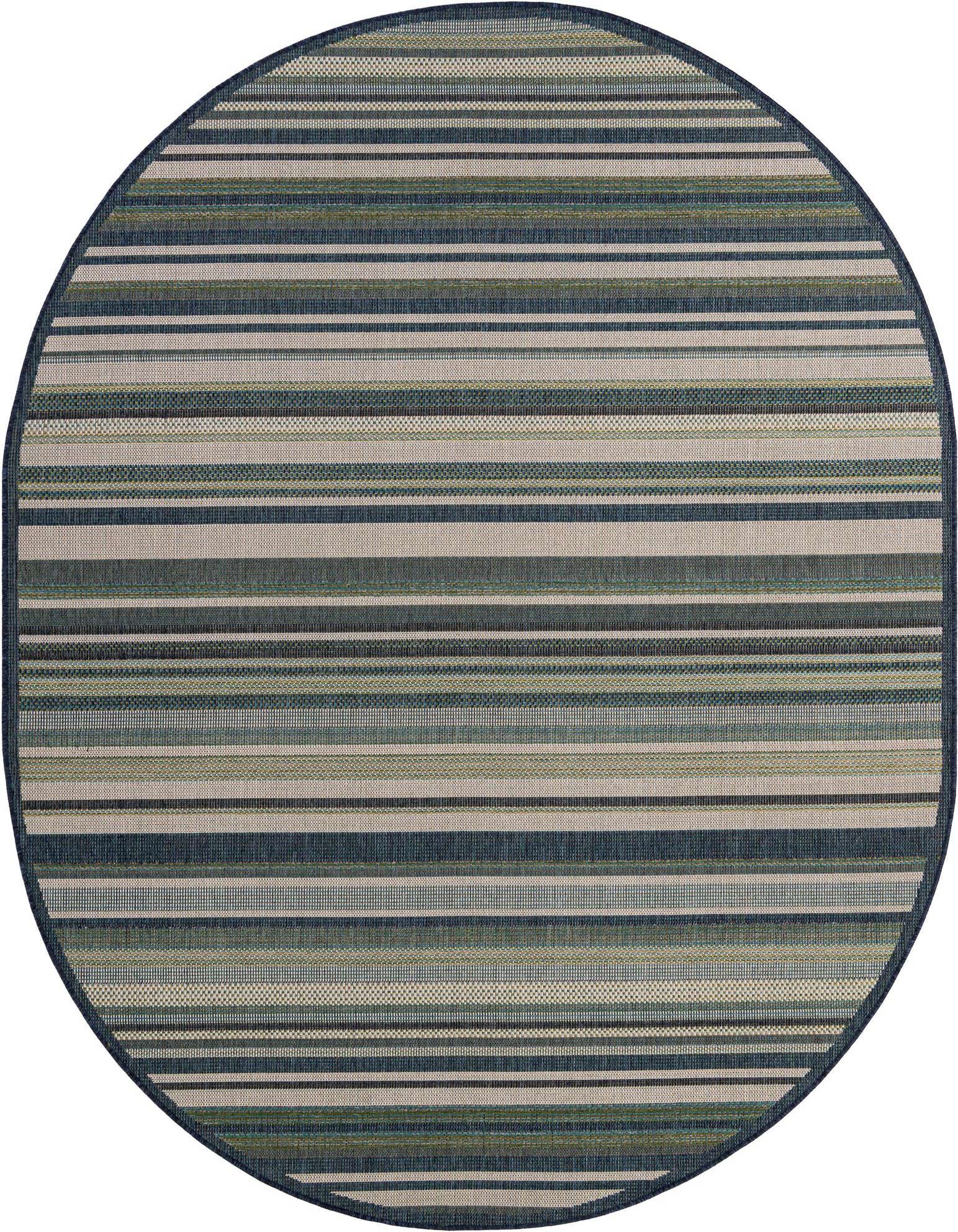 7' 10 x 10' Easy-Clean Baja Indoor / Outdoor Oval Rug