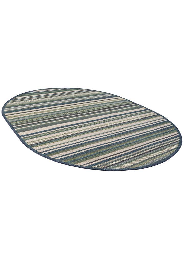 7' 10 x 10' Easy-Clean Baja Indoor / Outdoor Oval Rug