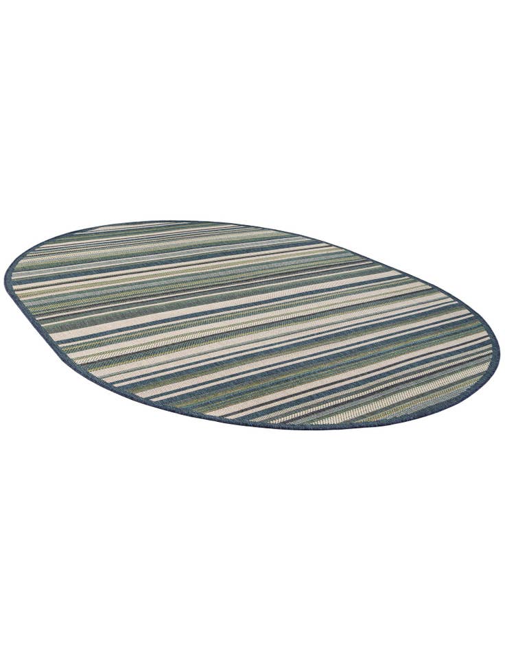 Detail image of 7' 10 x 10' Easy-Clean Baja Indoor / Outdoor Oval Rug