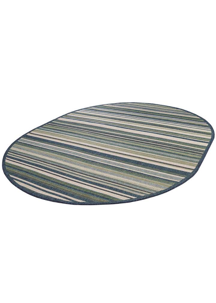 7' 10 x 10' Easy-Clean Baja Indoor / Outdoor Oval Rug