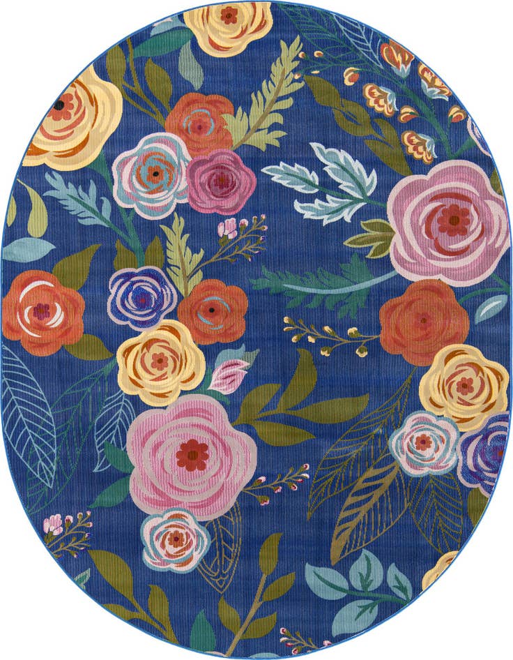 Detail image of 6' x 9' Blossom Oval Rug
