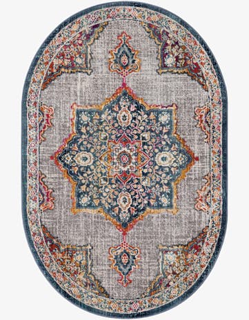 Blue Budapest Oval Rug
