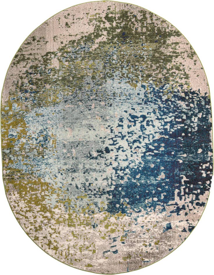 Detail image of 8' x 10' Washable Casablanca Oval Rug