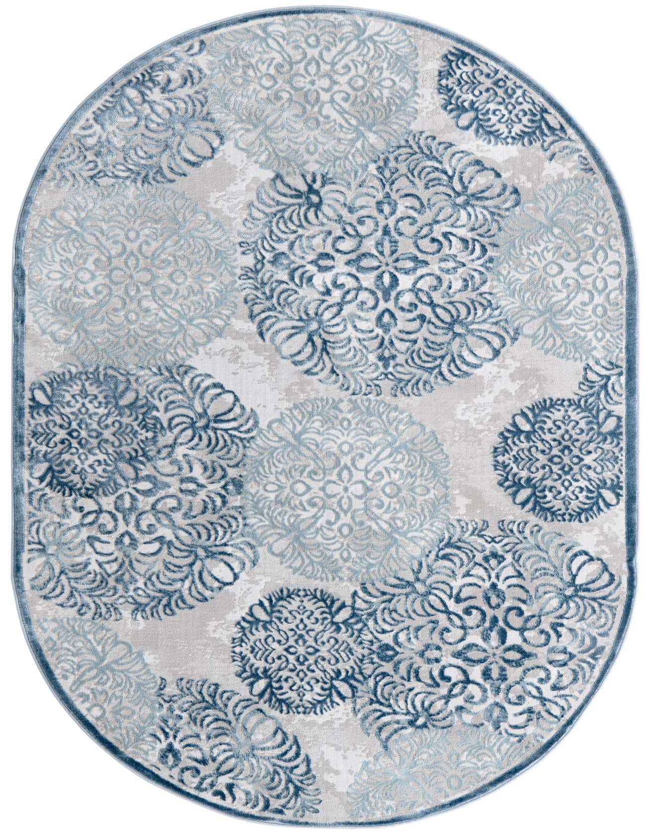 5' 3 x 8' Chesterfield Oval Rug