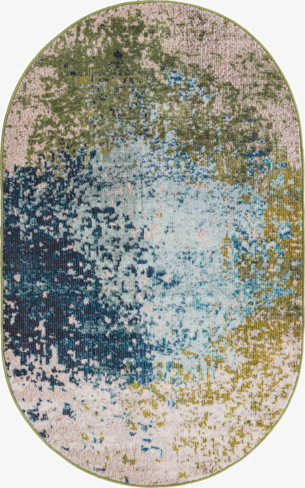 3' 3 x 5' 3 Washable Hyacinth Oval Rug