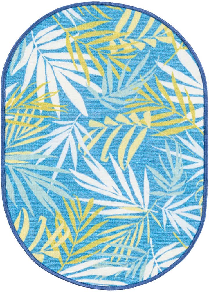 2' x 3' 1 Easy-Clean Jill Zarin Caribbean Indoor / Outdoor Oval Rug