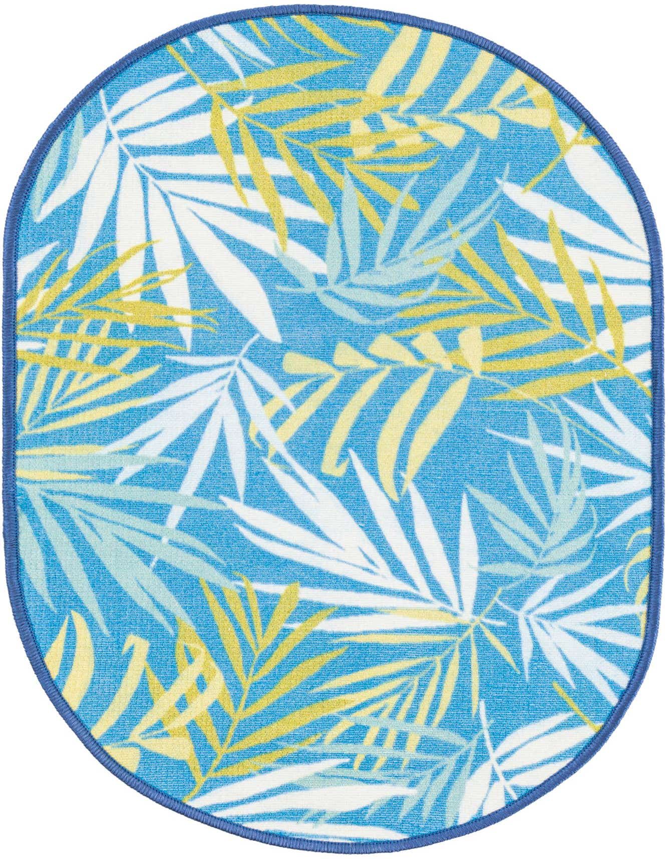 2' x 3' 1 Easy-Clean Jill Zarin Caribbean Indoor / Outdoor Oval Rug