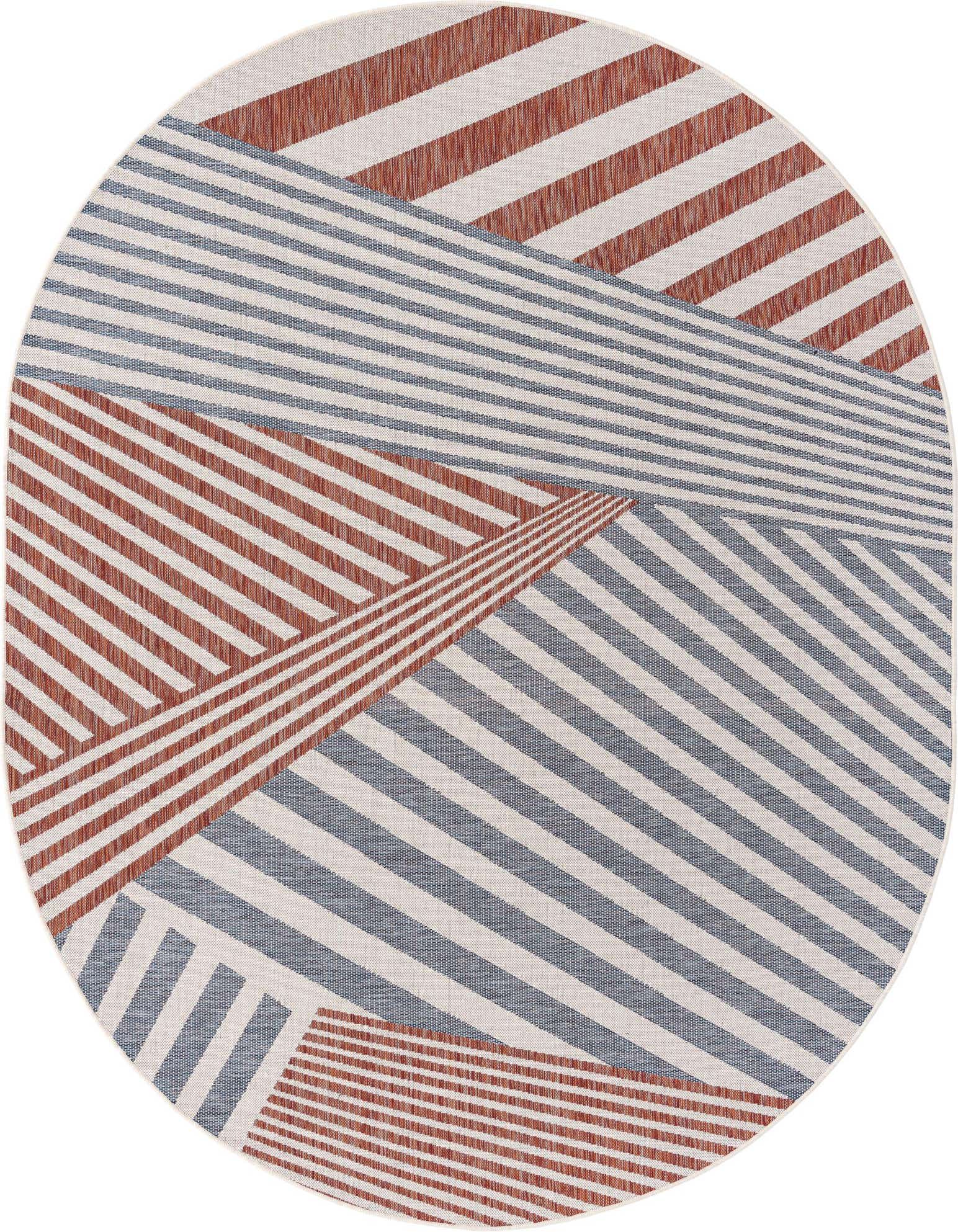 7' 10 x 10' Easy-Clean Jill Zarin Indoor / Outdoor Oval Rug