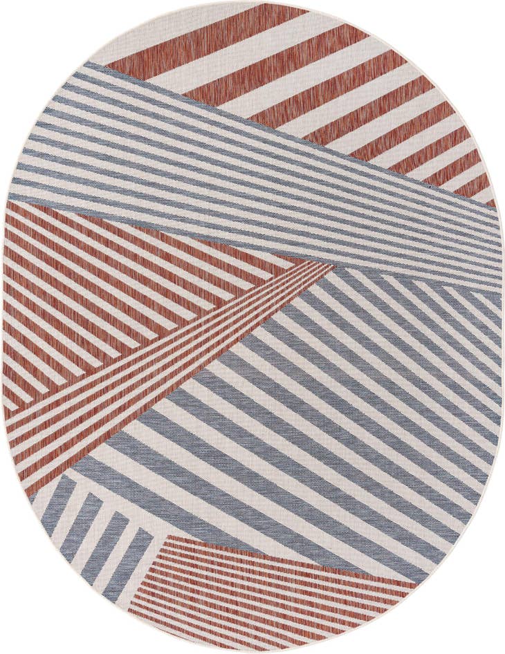Detail image of 7' 10 x 10' Easy-Clean Jill Zarin Indoor / Outdoor Oval Rug