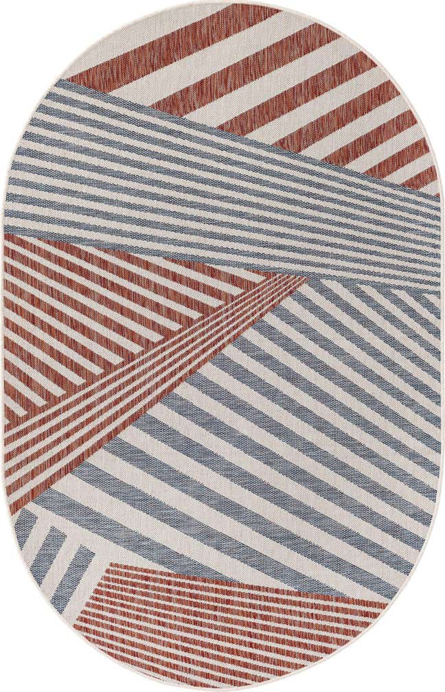 5' 3 x 8' Easy-Clean Jill Zarin Indoor / Outdoor Oval Rug
