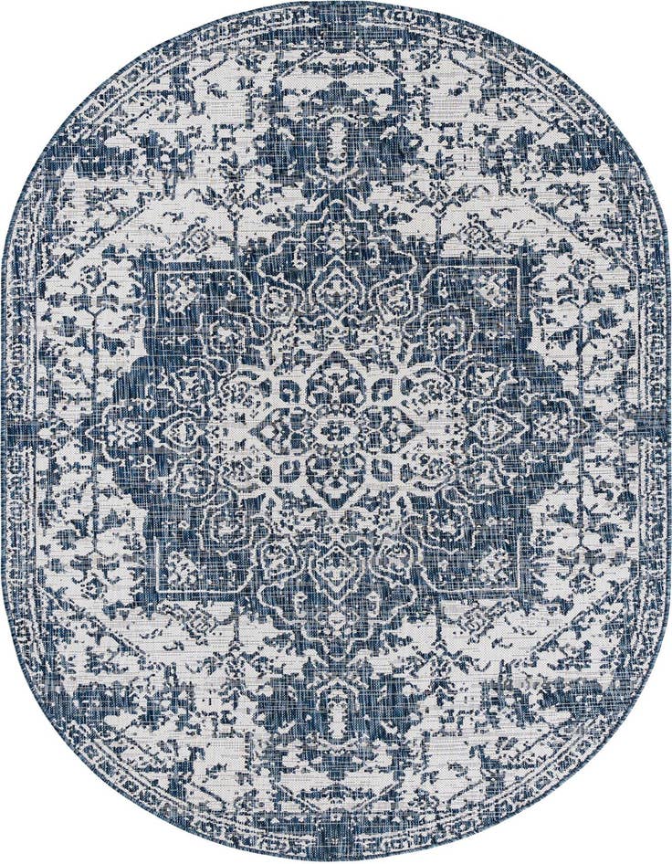 Detail image of 5' 3 x 8' Easy-Clean Jill Zarin Dubai Indoor / Outdoor Oval Rug