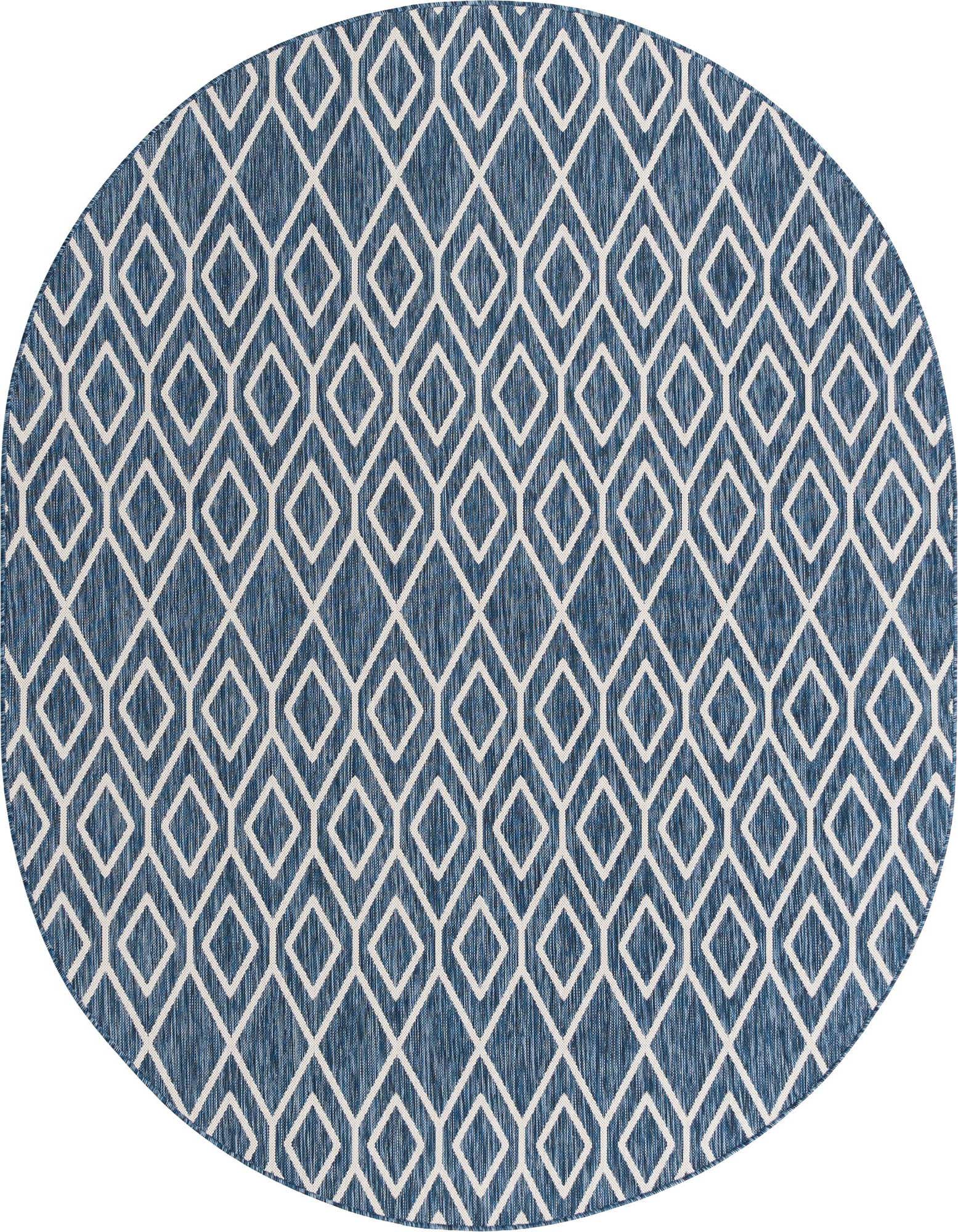 7' 10 x 10' Easy-Clean Jill Zarin Turks and Caicos Indoor / Outdoor Oval Rug
