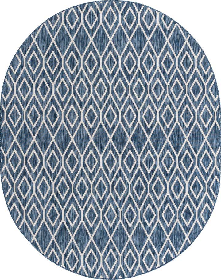 7' 10 x 10' Easy-Clean Jill Zarin Turks and Caicos Indoor / Outdoor Oval Rug
