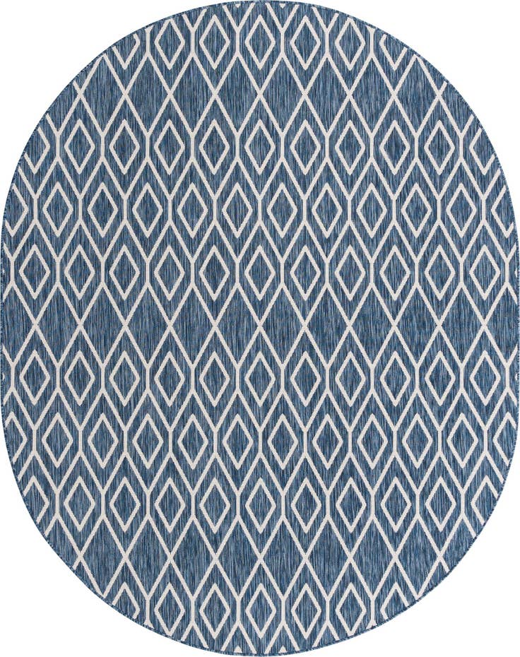 Detail image of 7' 10 x 10' Easy-Clean Jill Zarin Turks and Caicos Indoor / Outdoor Oval Rug