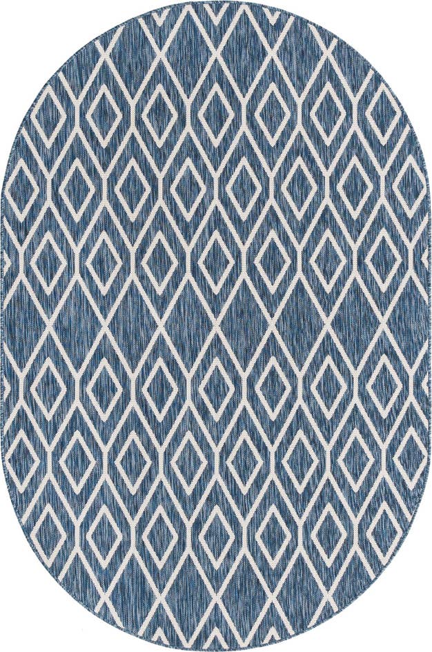 Detail image of 5' 3 x 8' Easy-Clean Jill Zarin Turks and Caicos Indoor / Outdoor Oval Rug