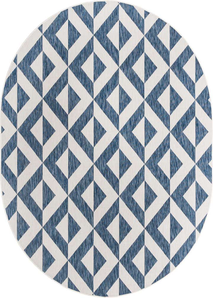 7' 10 x 10' Easy-Clean Jill Zarin Napa Indoor / Outdoor Oval Rug