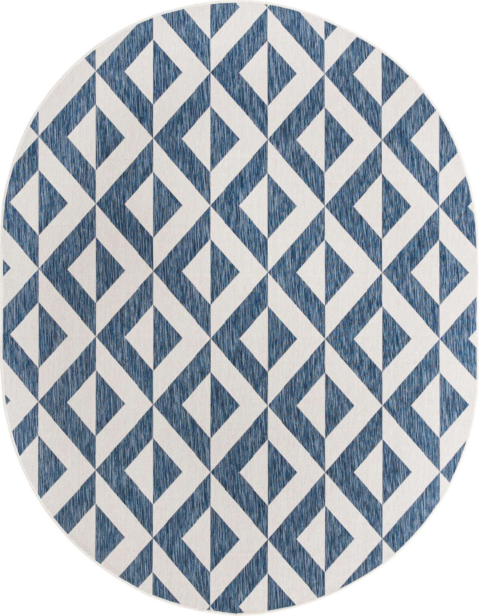 7' 10 x 10' Easy-Clean Jill Zarin Napa Indoor / Outdoor Oval Rug