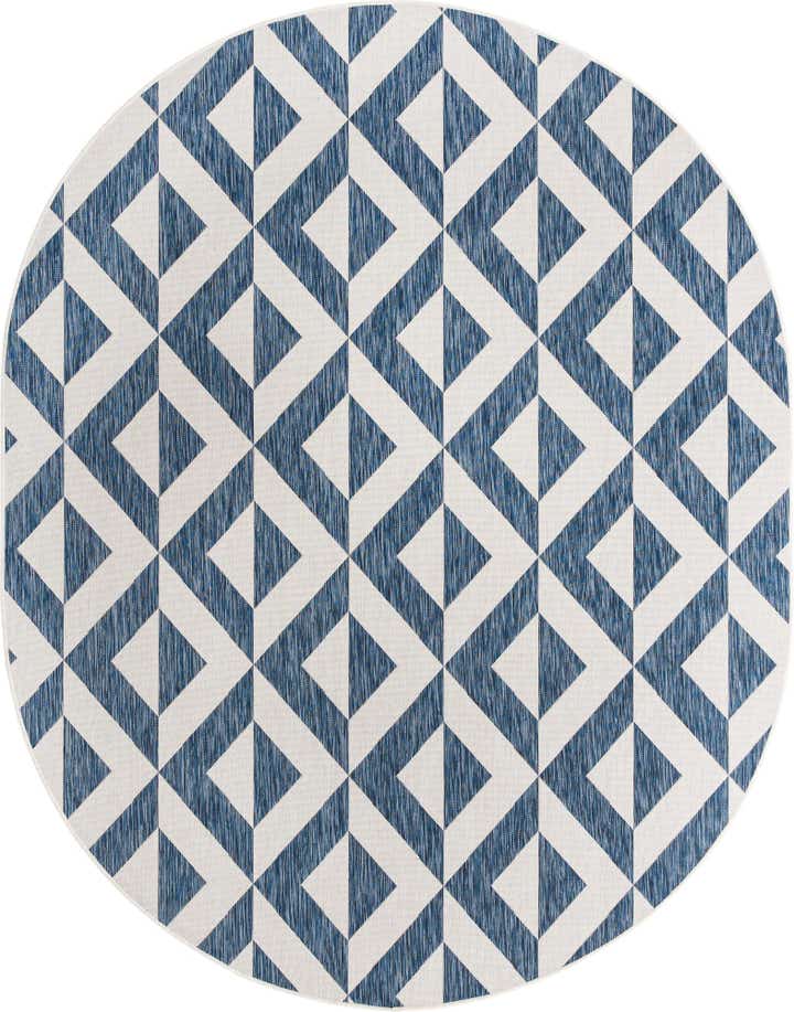 7' 10 x 10' Easy-Clean Jill Zarin Napa Indoor / Outdoor Oval Rug