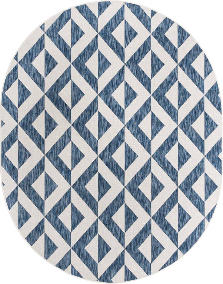 Detail image of 7' 10 x 10' Easy-Clean Jill Zarin Napa Indoor / Outdoor Oval Rug