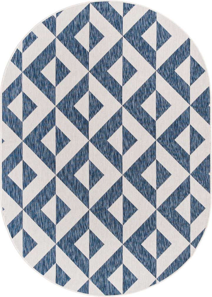 5' 3 x 8' Easy-Clean Jill Zarin Napa Indoor / Outdoor Oval Rug