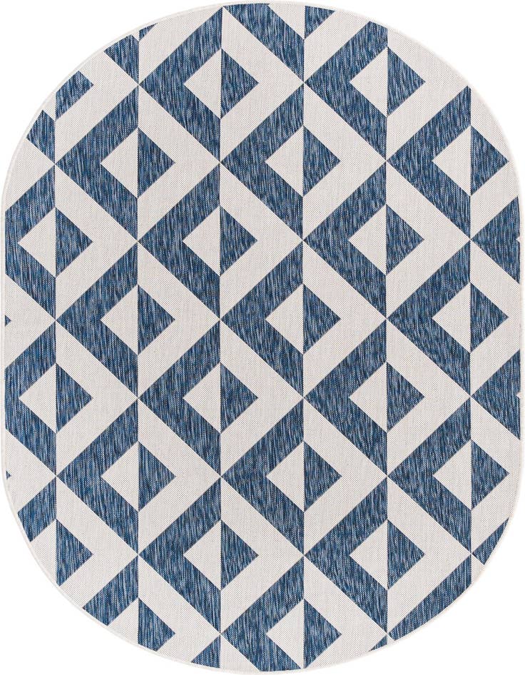 Detail image of 5' 3 x 8' Easy-Clean Jill Zarin Napa Indoor / Outdoor Oval Rug