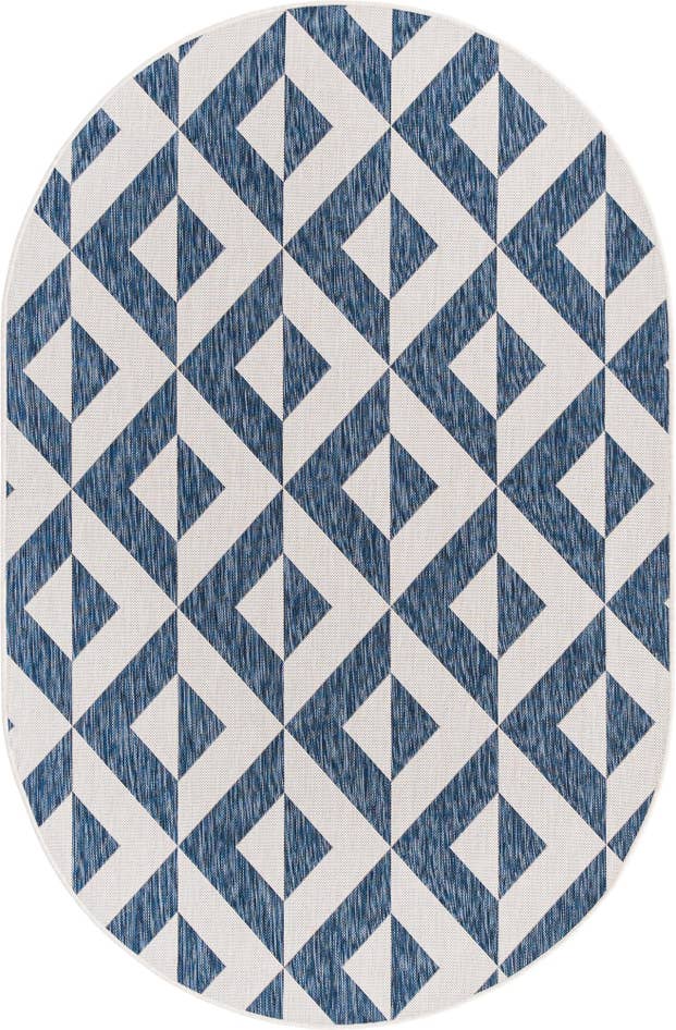 Detail image of 5' 3 x 8' Easy-Clean Jill Zarin Napa Indoor / Outdoor Oval Rug