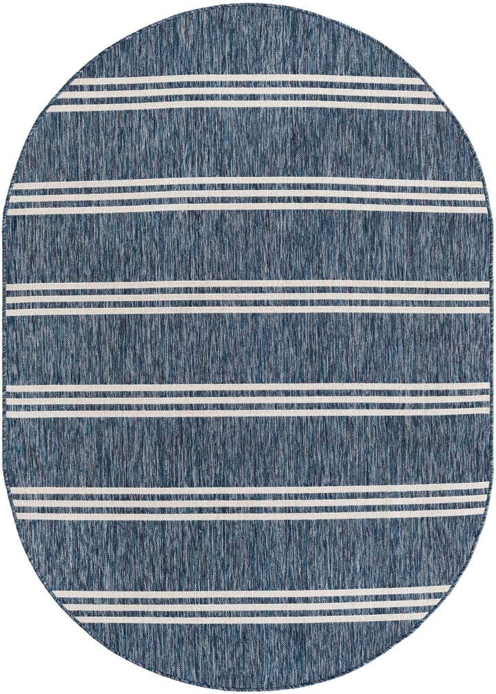 5' 3 x 8' Easy-Clean Jill Zarin Anguilla Indoor / Outdoor Oval Rug