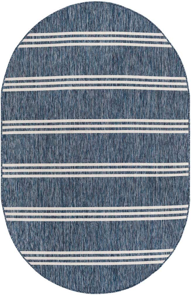 5' 3 x 8' Easy-Clean Jill Zarin Anguilla Indoor / Outdoor Oval Rug