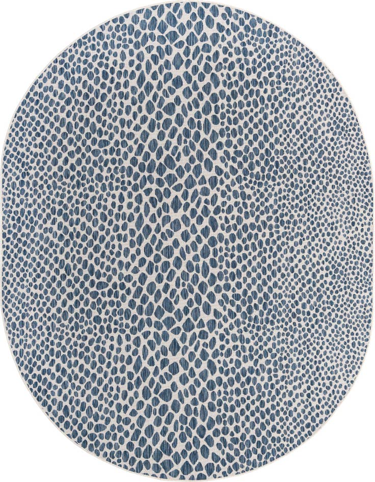 Detail image of 7' 10 x 10' Easy-Clean Jill Zarin Cape Town Indoor / Outdoor Oval Rug