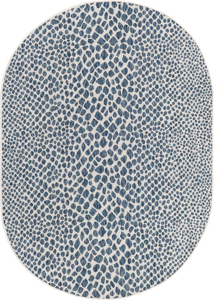 5' 3 x 8' Easy-Clean Jill Zarin Cape Town Indoor / Outdoor Oval Rug