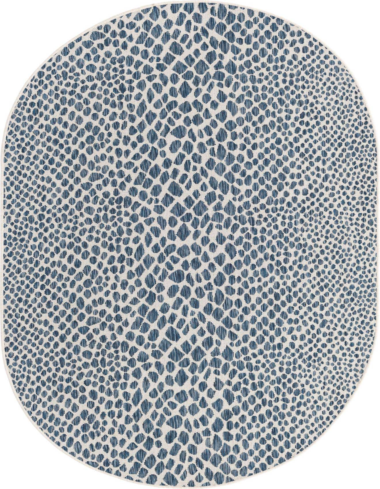 5' 3 x 8' Easy-Clean Jill Zarin Cape Town Indoor / Outdoor Oval Rug