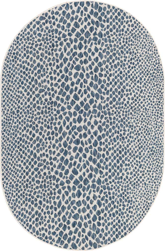 5' 3 x 8' Easy-Clean Jill Zarin Cape Town Indoor / Outdoor Oval Rug