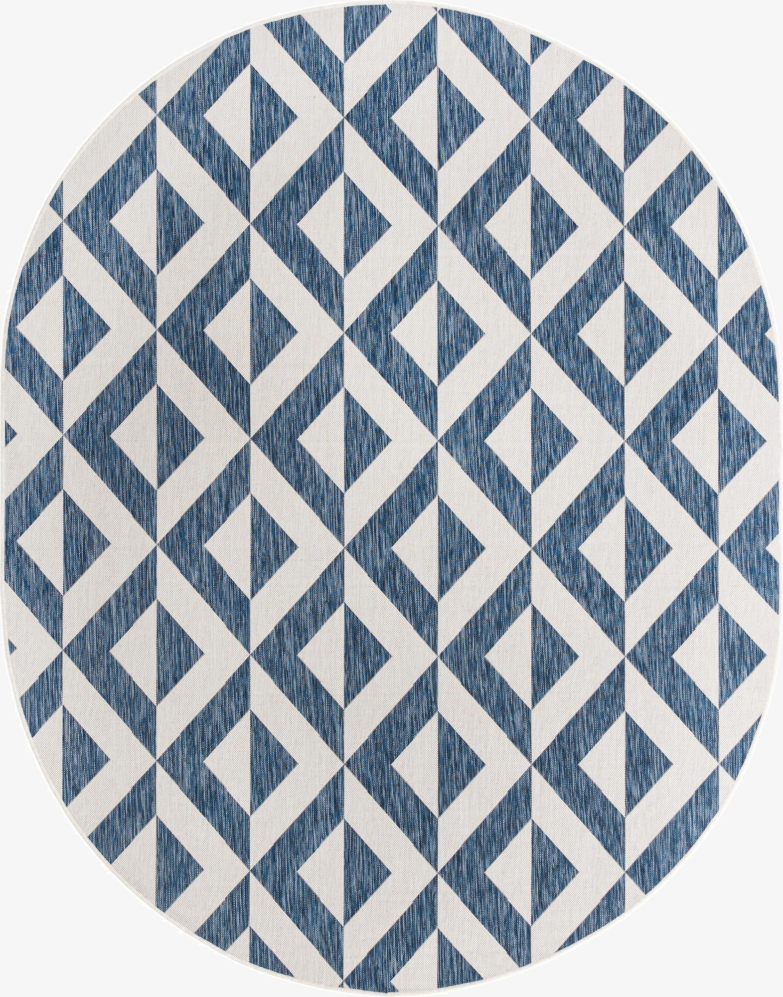 7' 10 x 10'  Washable Jill Zarin Napa Indoor / Outdoor Oval Rug
