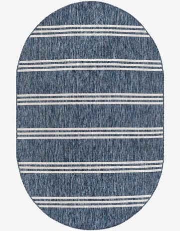 5' 3 x 8' Easy-Clean Jill Zarin Anguilla Indoor / Outdoor Oval Rug