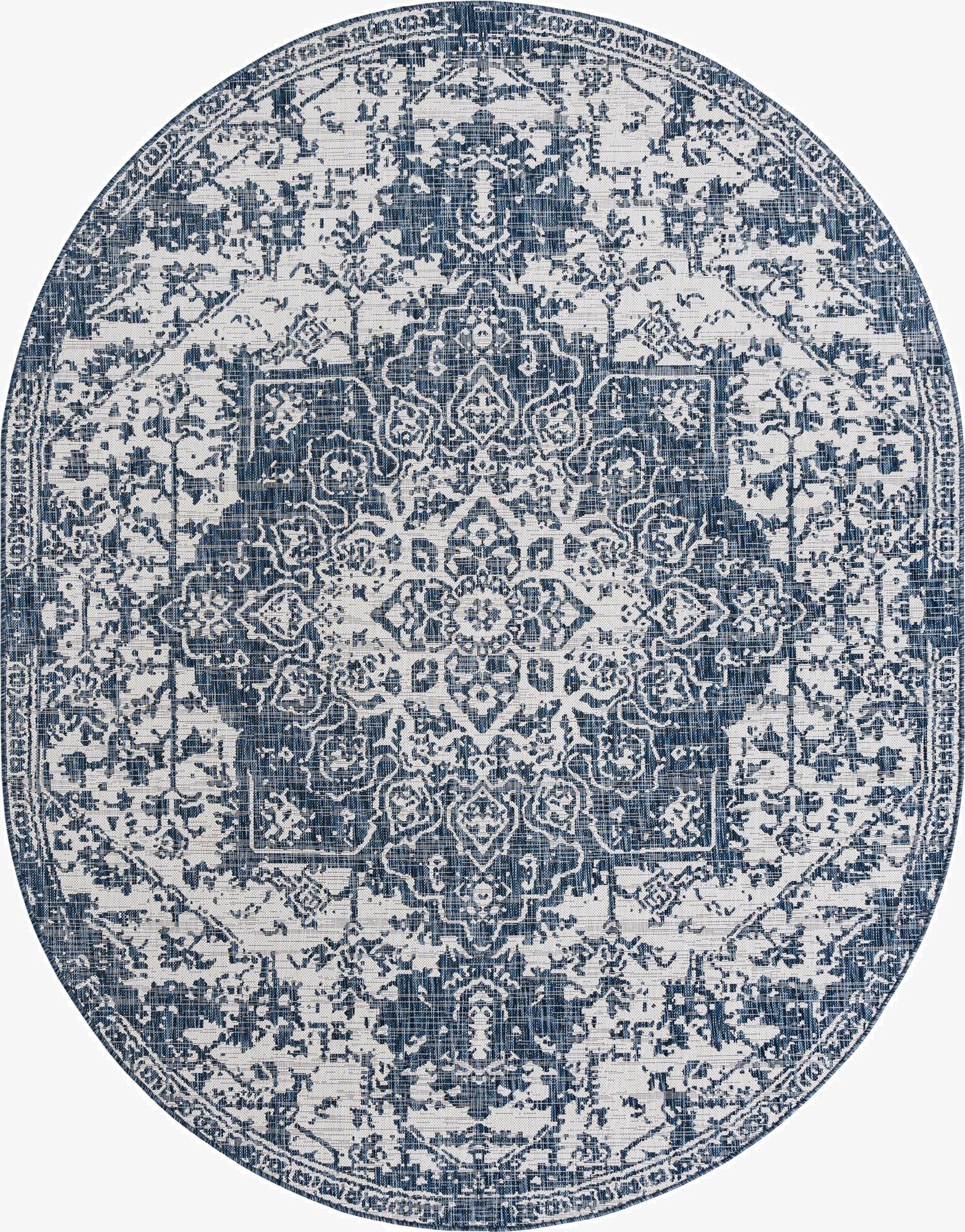 7' 10 x 10'  Washable Jill Zarin Dubai Indoor / Outdoor Oval Rug