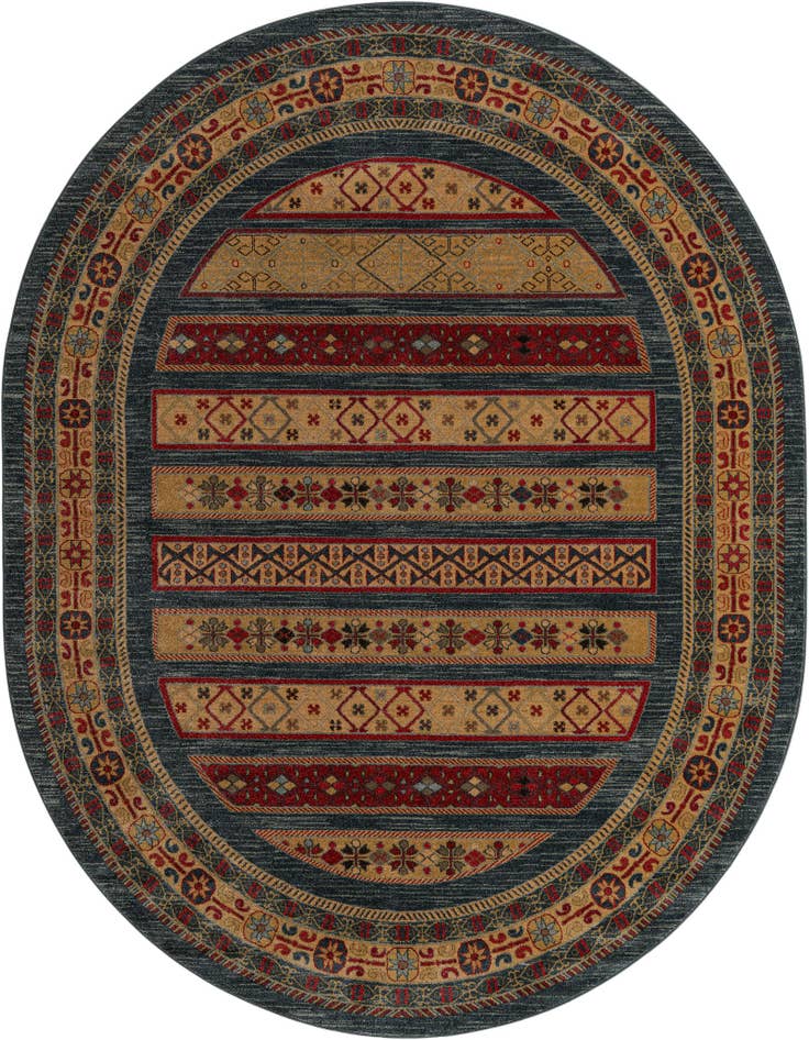 Detail image of 8' x 10' Kashkuli Gabbeh Oval Rug