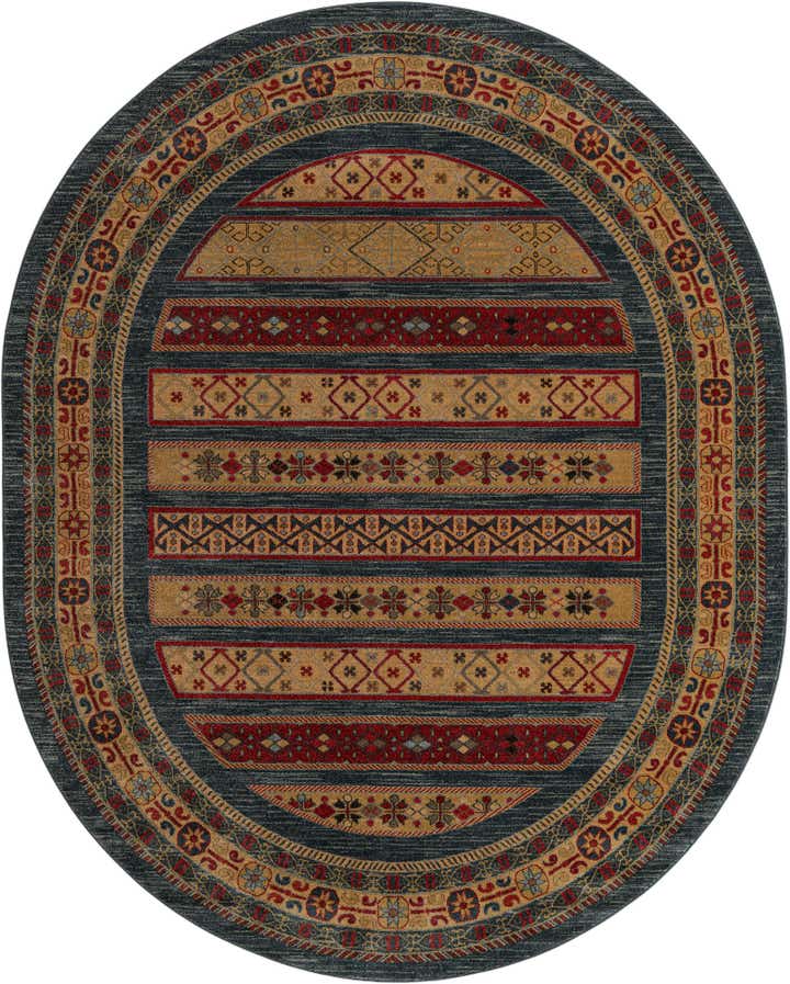 8' x 10' Kashkuli Gabbeh Oval Rug