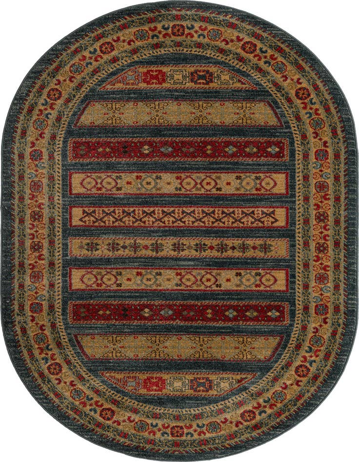 Detail image of 4' x 6' Kashkuli Gabbeh Oval Rug