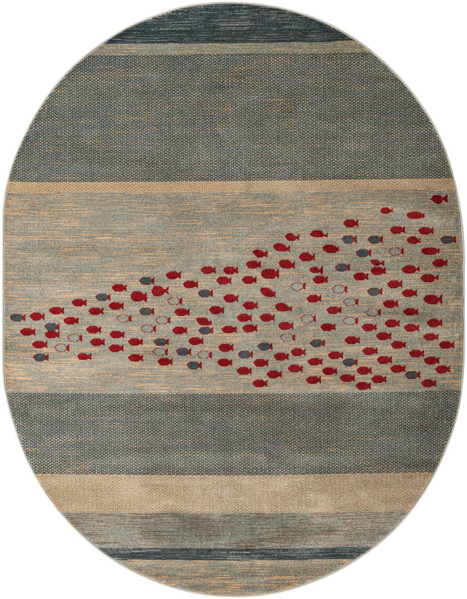 8' x 10' Kashkuli Gabbeh Oval Rug