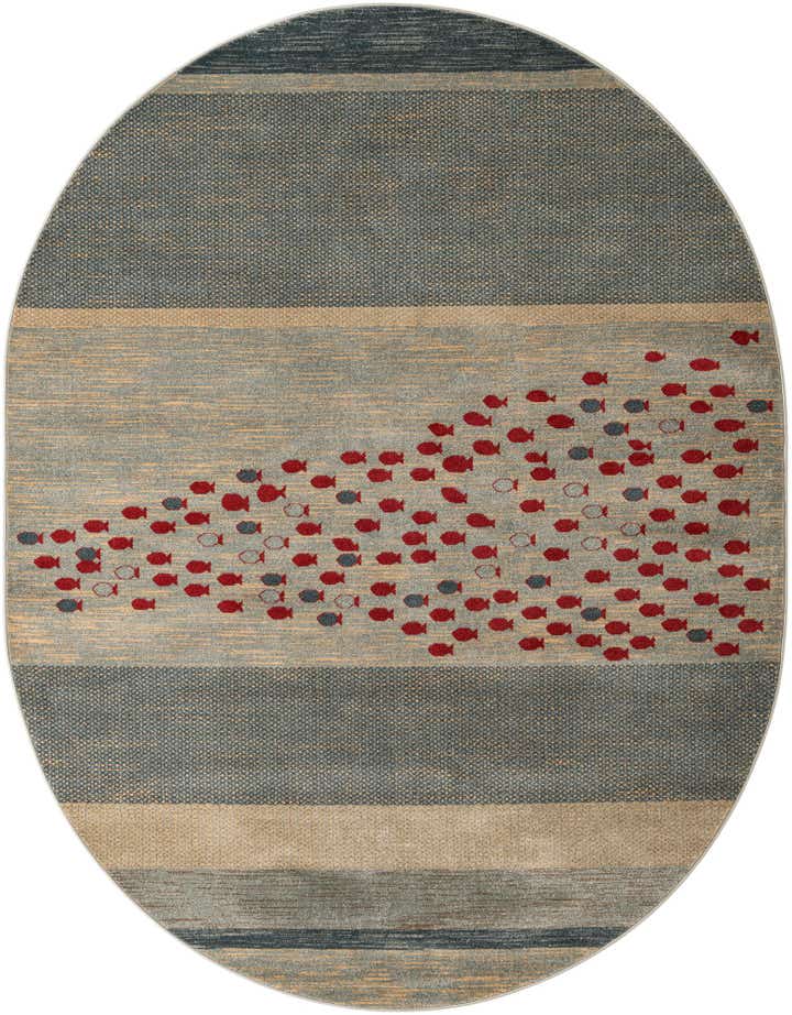 8' x 10' Kashkuli Gabbeh Oval Rug