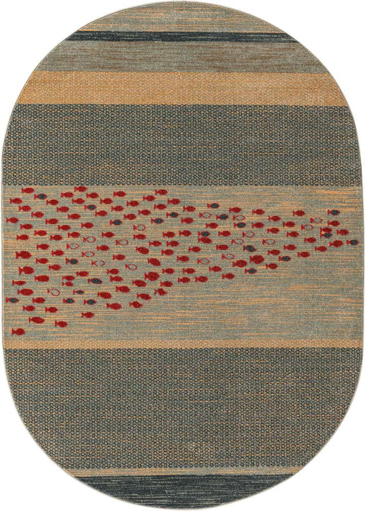 5' x 8' Kashkuli Gabbeh Oval Rug